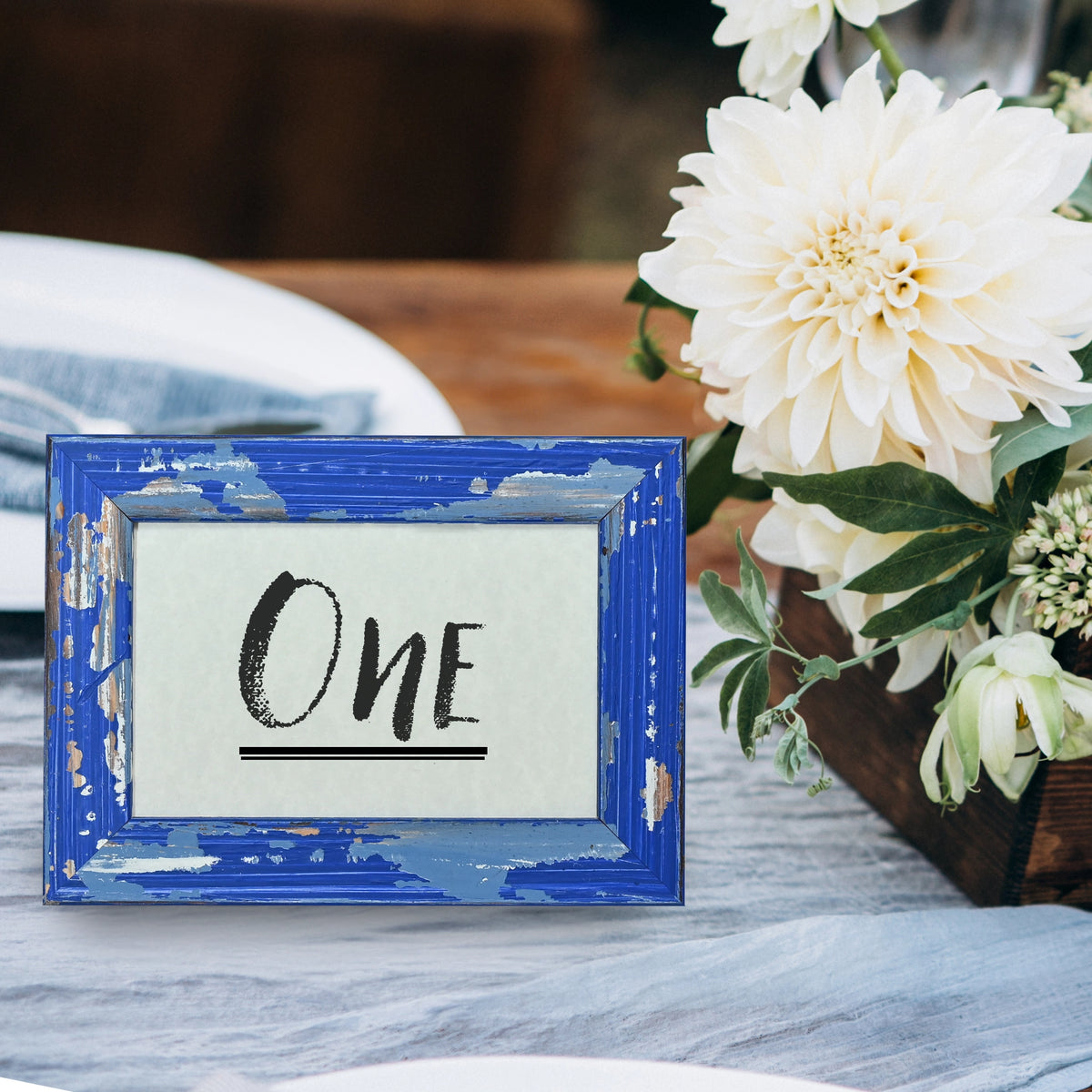 Saddle Ranch Table Number Frame - Deep Sky