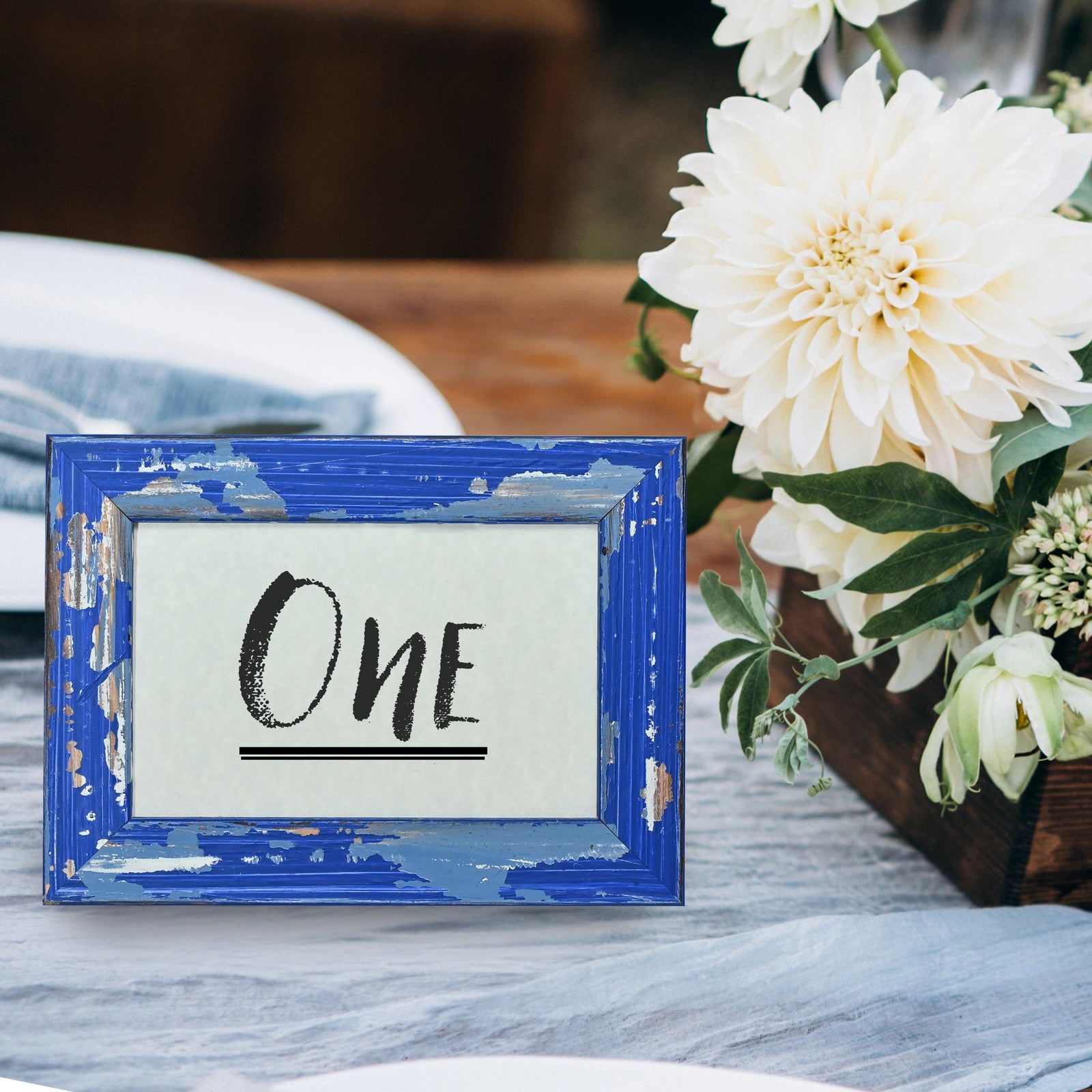 Saddle Ranch Table Number Frame - Deep Sky