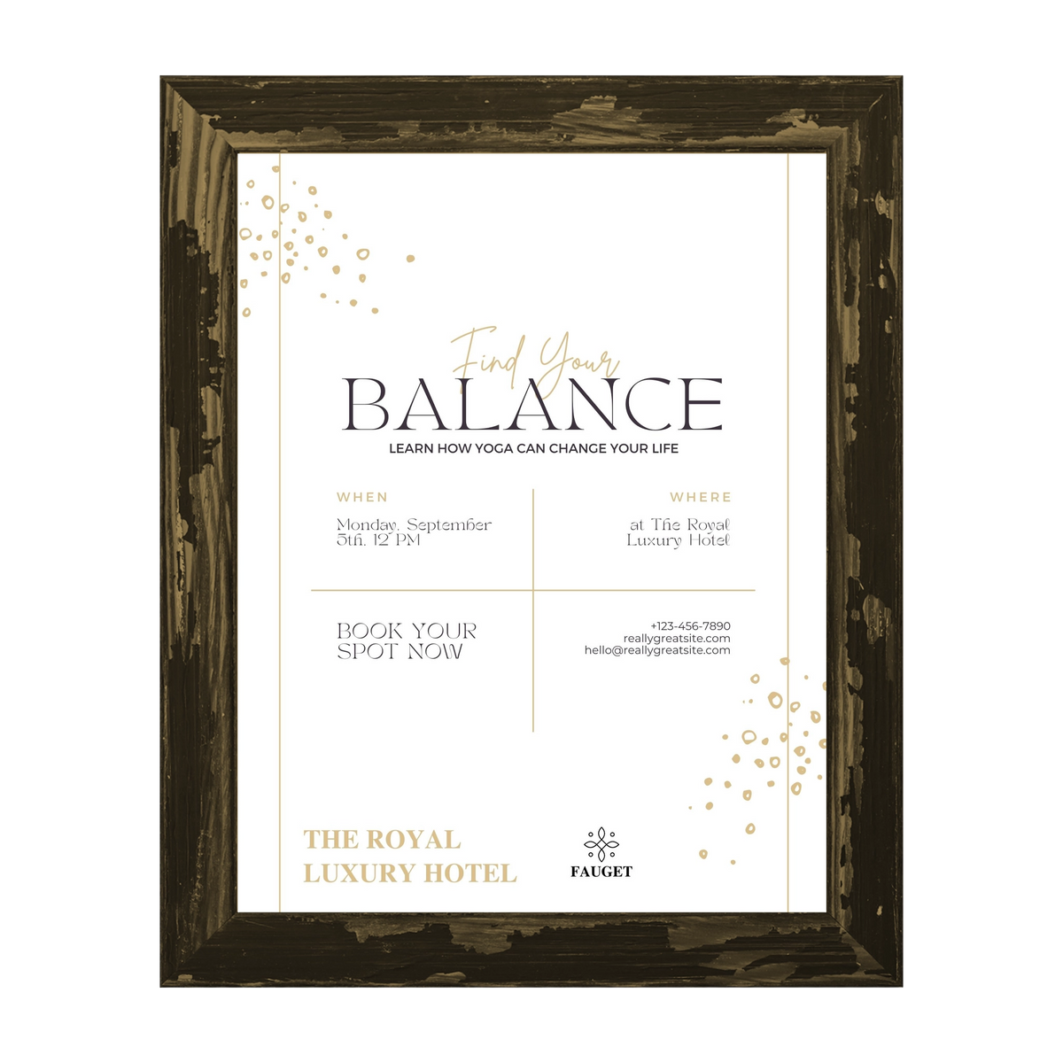 Saddle Ranch Information Frame - Black Shadow