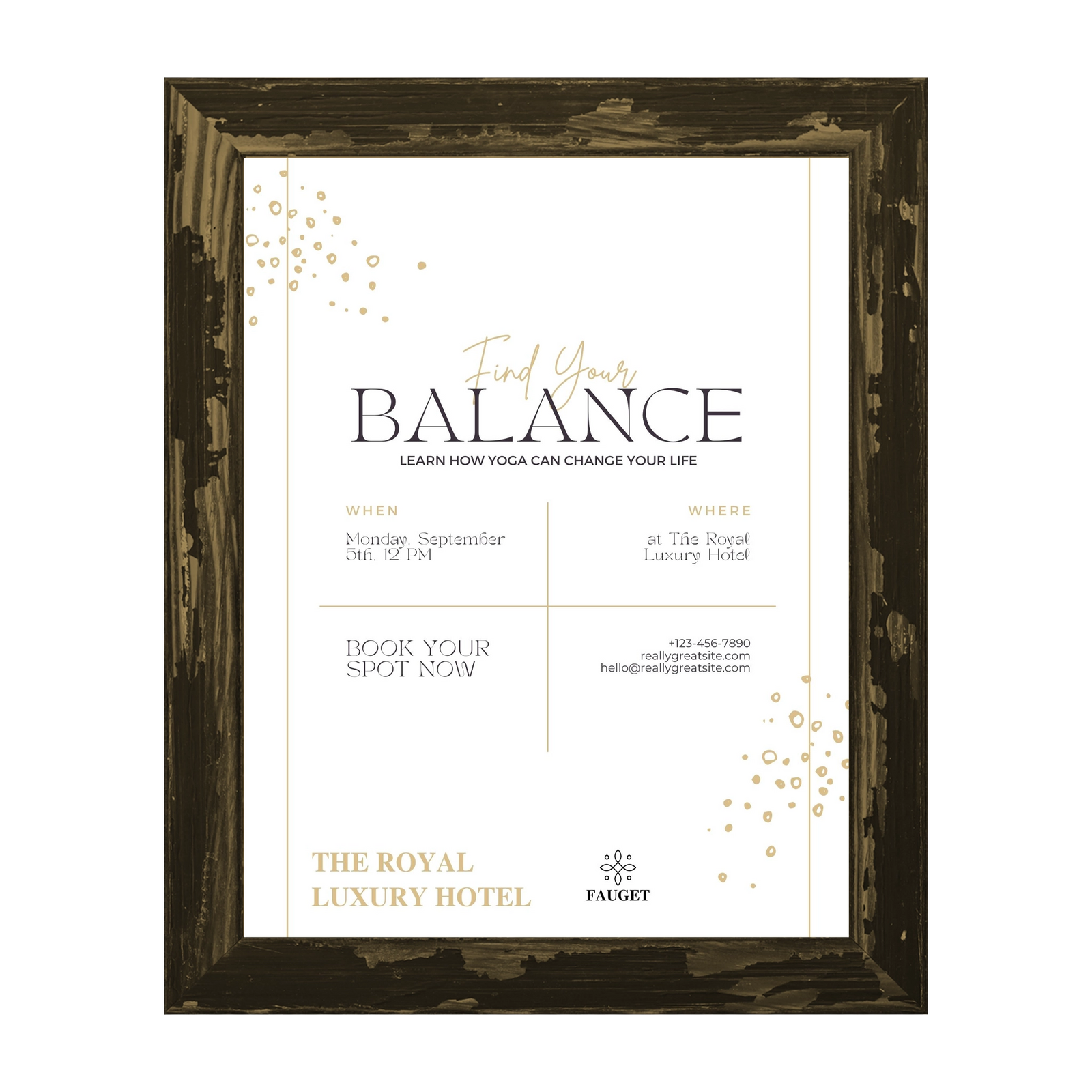 Saddle Ranch Information Frame - Black Shadow