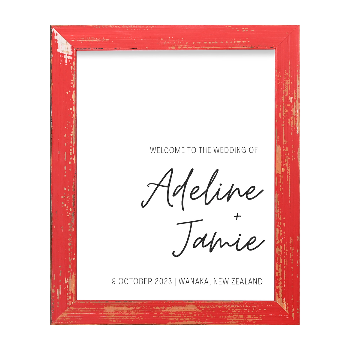 Saddle Ranch Information Frame - Sunset Red