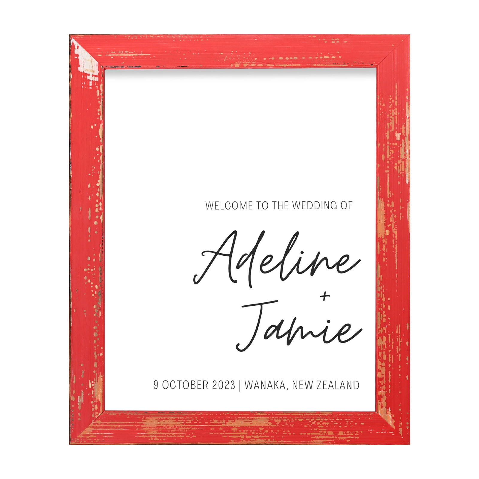 Saddle Ranch Information Frame - Sunset Red