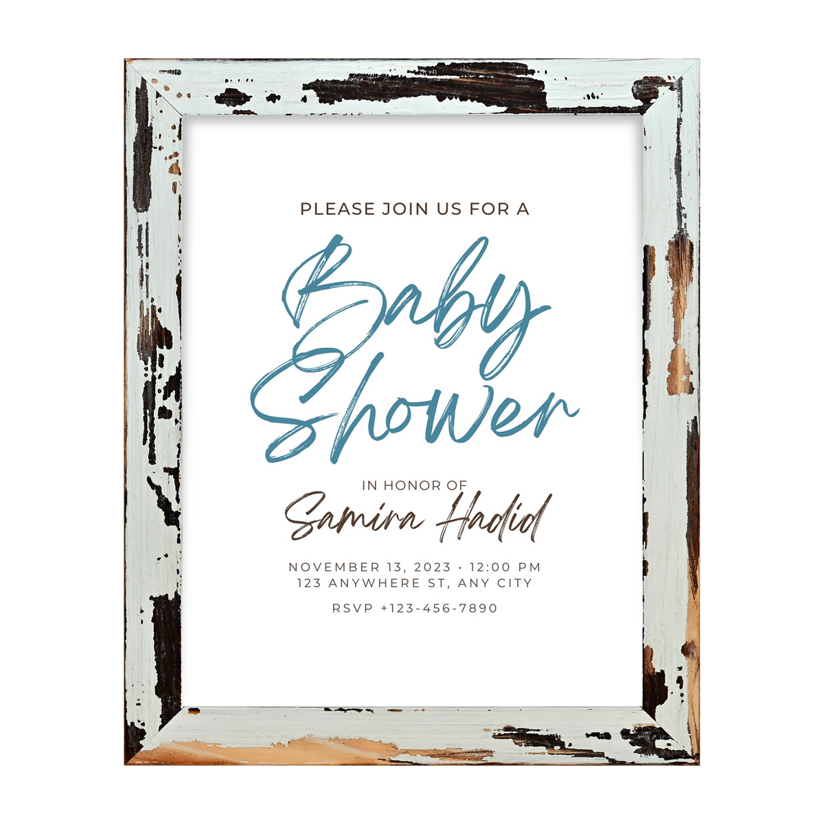 Saddle Ranch Information Frame - White Mountain