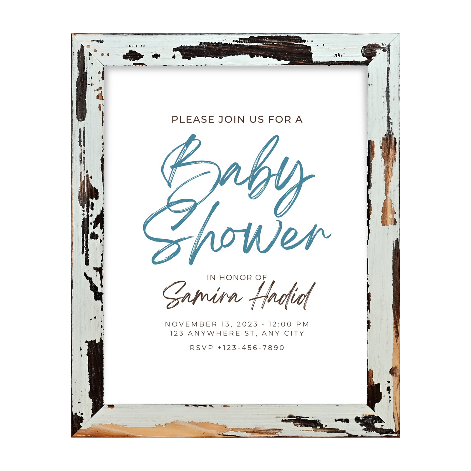 Saddle Ranch Information Frame - White Mountain