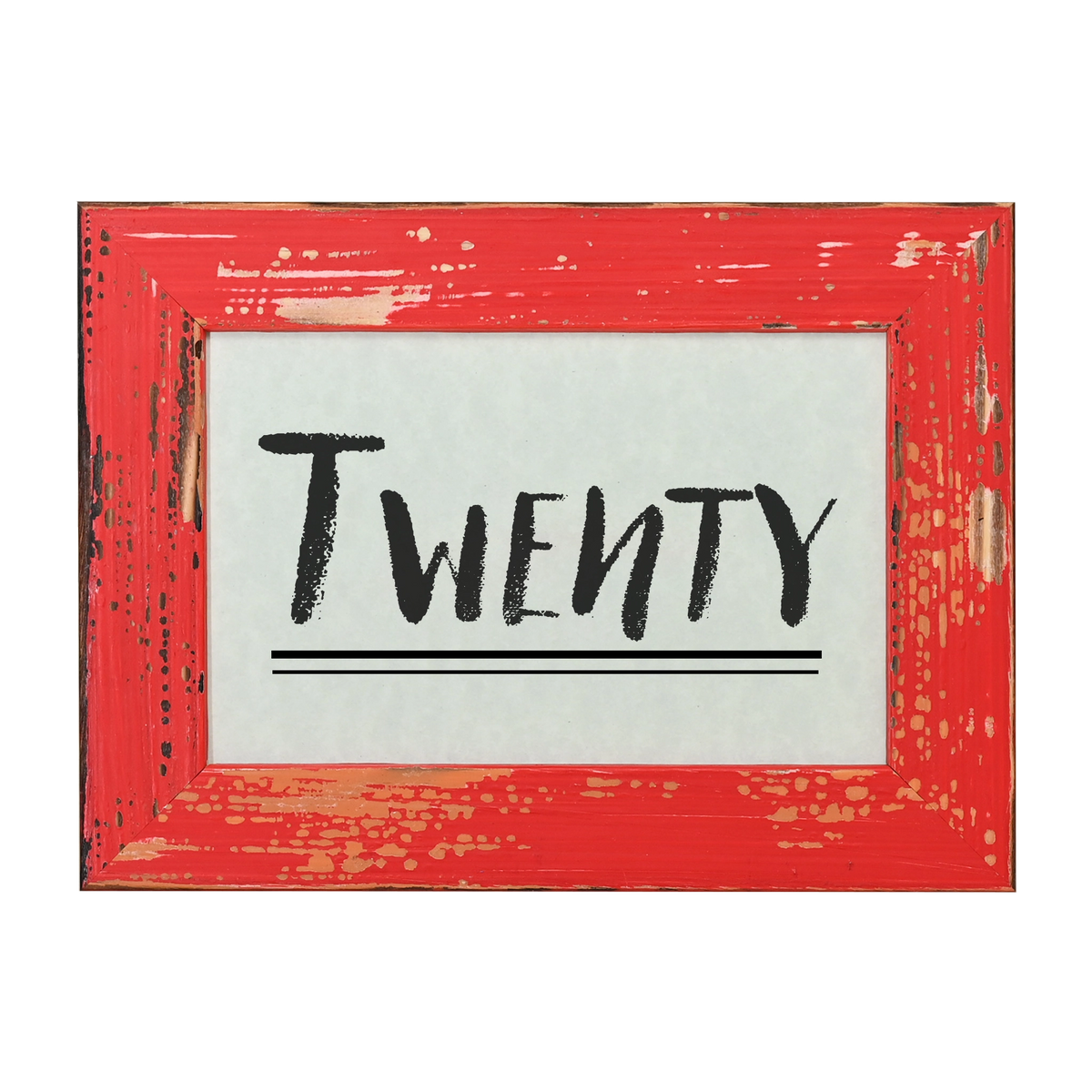 Saddle Ranch Table Number Frame - Sunset Red