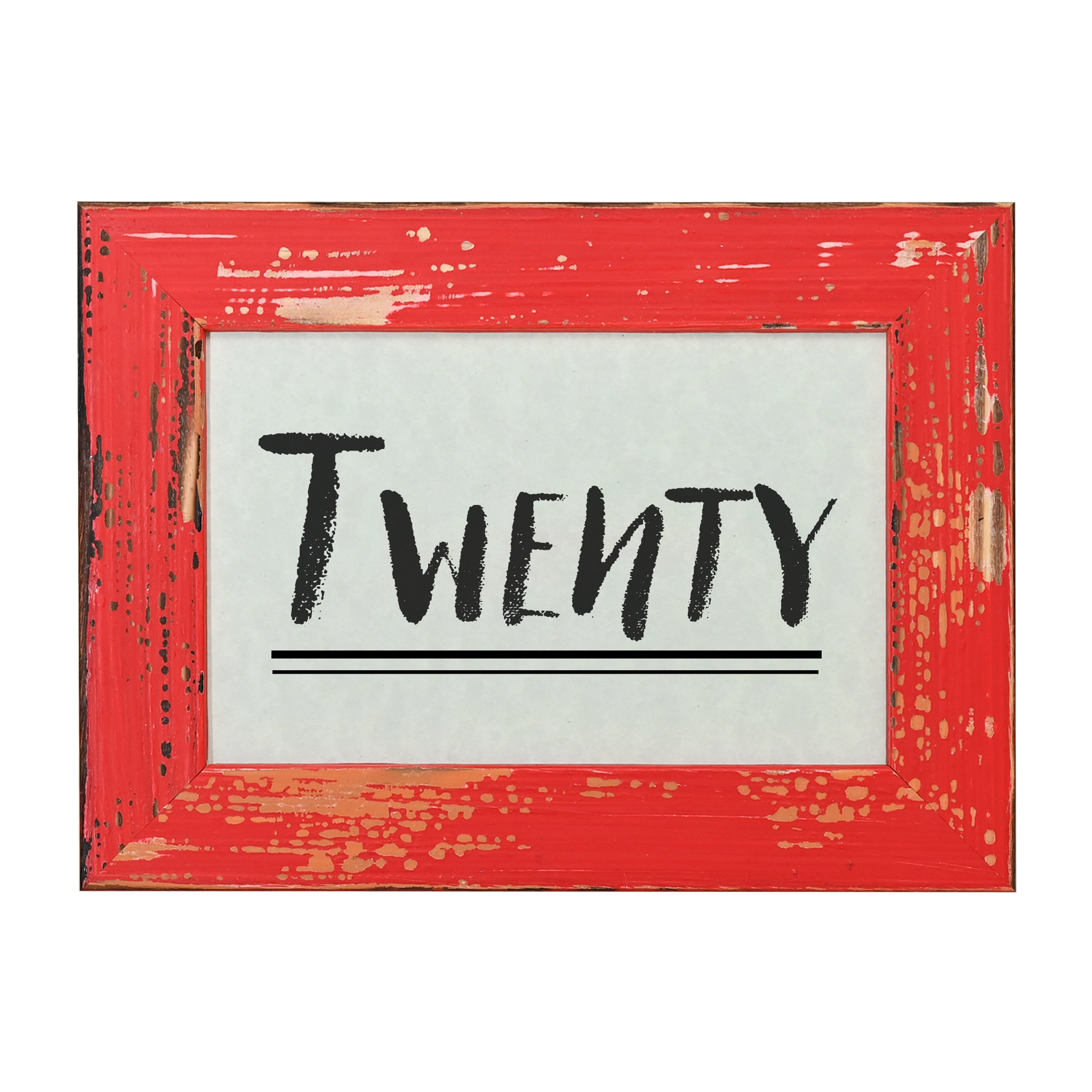 Saddle Ranch Table Number Frame - Sunset Red