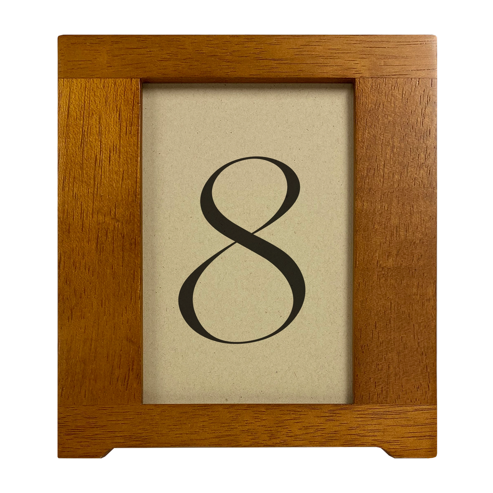 Shaker Wooden Table Number Frame - Brown
