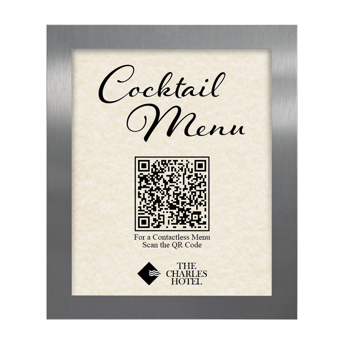 Streamline Brushed Silver Information Frame