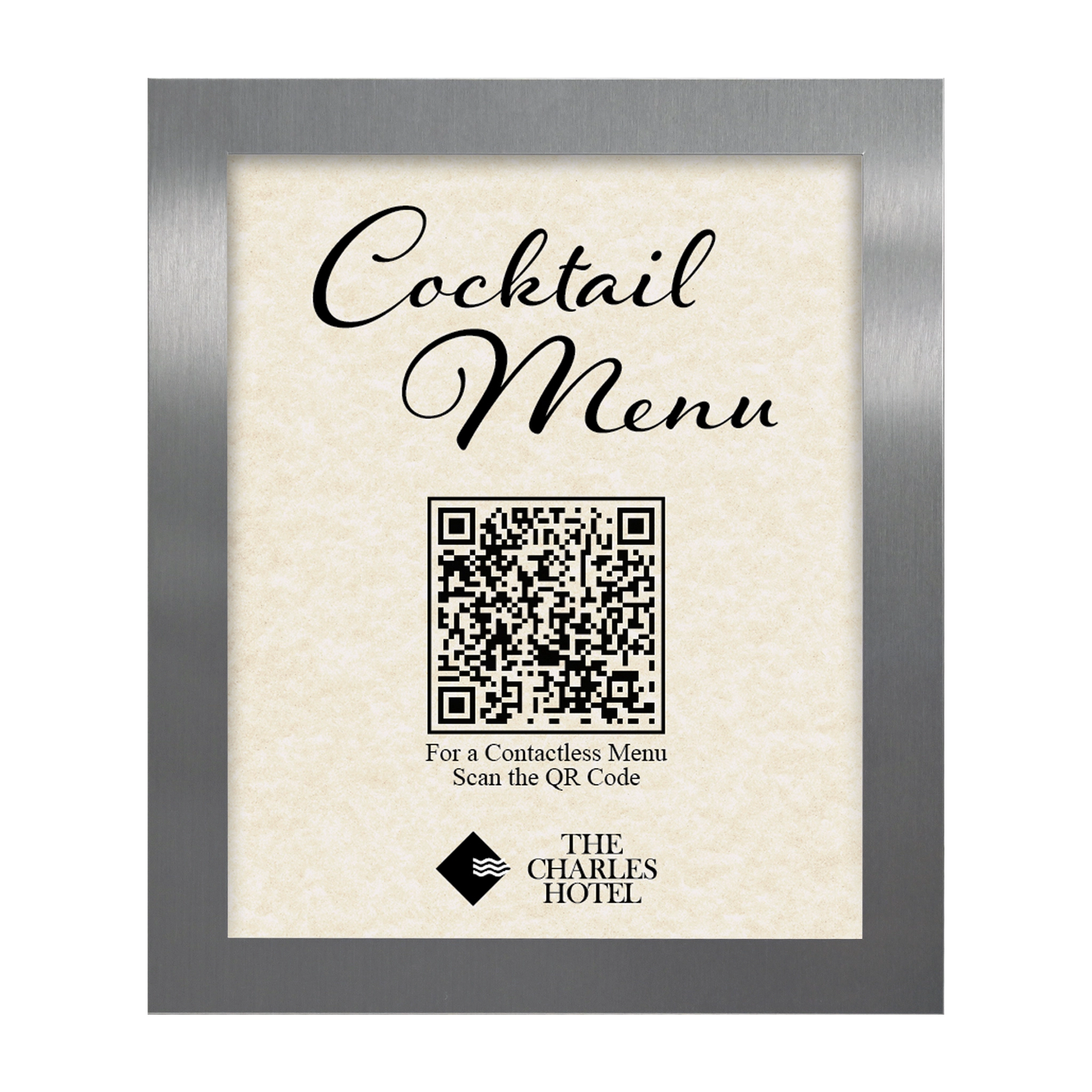 Streamline Brushed Silver Information Frame