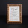Vienna Ornate Wooden Information Frame - Gold
