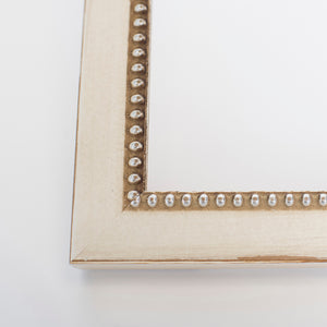 Versailles Beaded Wooden Table Number Frame - Cream