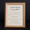 Sculptured Collection Wooden Table Number Frame - Gold