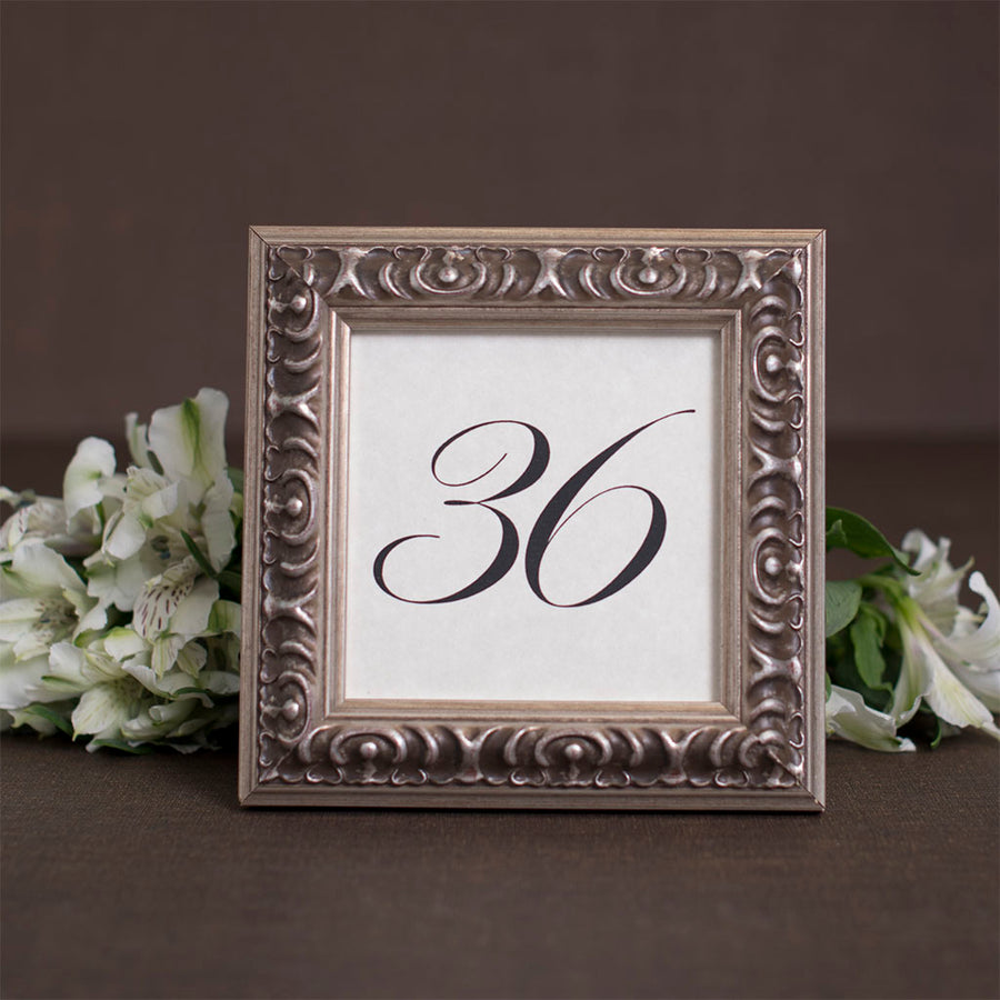 Brushed Silver Table Number Frame Hospitality Frames