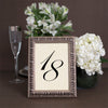 Vienna Ornate Wooden Table Number Frame - Silver