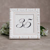 Vintage Wedding White Ornate Wooden Table Number Frame